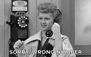 Lucille Ball answering phone