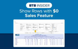 BTB How Rows w/ 0 Sales Feature